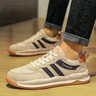 公牛世家休闲鞋2025男士新款透气老爹鞋网面运动跑步鞋子男 米色 41 实拍图