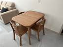 妃儿巢 白蜡木餐桌椅全实木原木纯木功能家日式简约现代小户型折叠伸缩 100餐桌+4张餐椅【全白蜡木】 实拍图