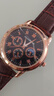 【网红爆款】商务腕表石英运动表休闲皮带男女手表 合金棕色 实拍图