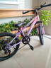 凤凰山地自行车男女变速山地车碟刹青少年儿童自行车学生单车 星际 粉紫【变速+辐条轮】 20寸【适合125-160cm】 实拍图
