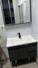 恋派浴室柜 陶瓷一体盆卫生间洗脸盆柜组合悬挂式洗漱台智能洗手盆柜 智能镜柜】珠光灰【促销中】80cm 实拍图