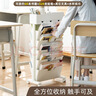时代良品桌边移动书架置物架书立架办公室书桌高中生文件书挡书立简约立式可移动 白色-三抽屉带轮款 实拍图