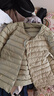 鸭鸭（YAYA）佟丽娅同款轻薄羽绒服女新款冬季短款圆领内胆修身时尚薄外套男 抹茶绿【女款无领】 2XL 实拍图