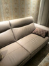 全友家居现代简约头层牛皮沙发带脚凳客厅家具直排真皮沙发茶几组合 【浅卡其】直排沙发 2.22m 实拍图