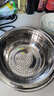 金汤银饺奥氏体不锈钢调料盆家用厨房加厚加深洗菜盆打鸡蛋和面盆洗水果 24cm盆+沥水篮22cm 2个 实拍图