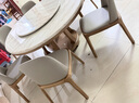 采薇 大理石餐桌家用餐桌椅组合实木白蜡木大圆桌现代简约圆形饭桌 1.5米餐桌(带转盘）+6张餐椅 实拍图