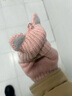 笙格儿毛线手套女秋冬季学生写字骑行针织保暖翻盖半指手套冬天户外女士 实拍图