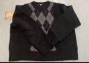 优衣库女装菱格圆领针织衫/毛衣毛衫482645 09 黑色 L /160/88A 实拍图