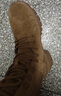 际华三五零五新式棕色作战靴男夏季碳板作战鞋超轻高帮耐磨训练靴真皮登山鞋 棕色作战棉靴【羊毛款】 40/250【原厂正品 两双鞋垫】 实拍图