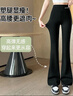 浪莎喇叭鲨鱼裤女高腰可外穿百搭显瘦显高瑜伽运动打底裤 黑色净版 L 实拍图