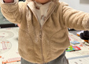 优衣库婴幼儿宝宝长绒摇粒绒拉链茄克长袖外套25秋冬新款478434 31 米色 100 实拍图