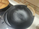 归.禾器 铸铁锅双耳少油烟无涂层老式加厚家用炒锅电磁炉通用炒菜锅 无涂层炒锅-木盖款 32cm 实拍图