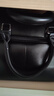 袋鼠男包公文包男士手提包笔记本电脑包商务休闲单肩斜挎男皮包文件包 黑色 14英寸 实拍图