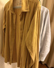 无印良品（MUJI） 女式 法兰绒 衬衫领 长袖格子衬衫衬衣内搭上衣纯棉秋季新品女装 暗黄色 M （160/84A） 实拍图