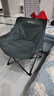 牧高笛（MOBIGARDEN）月亮椅 户外露营便携靠背钓鱼椅懒人椅家庭休闲折叠椅 【常规款】曜石黑 实拍图