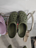 卡骆驰（CROCS）洞洞鞋贝雅男鞋女鞋轻便耐磨一脚蹬拖鞋休闲鞋|10126 军绿色-309 46 /47(300mm) 实拍图
