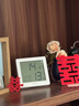 得力(deli)室内温湿度表 LCD 电子温湿度计老人生日礼品儿童礼物带闹钟功能 婴儿房办公用品 白色8813 实拍图