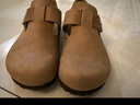 Devo的沃软木勃肯鞋男女同款时尚全包油腊皮单鞋复古情侣休闲鞋 66008 杏色疯马牛皮 38 （建议拍小一码） 实拍图