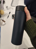 希诺（HEENOOR）保温杯男大容量不锈钢水杯办公车载便携茶杯子XN-9603深蓝 525mL 实拍图