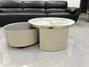顾家家居（KUKA）茶几简约岩板客厅轻奢茶几电视柜圆形茶台政府补贴 7113 潘多拉花纹茶几+角几 实拍图