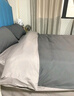 雅鹿床上四件套磨毛床单被套单人学生宿舍被罩床笠全套水洗棉床品套件 深灰+浅灰 1.8m 床单款 四件套-被套180*220cm 实拍图