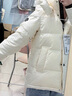 波司登（BOSIDENG）2025年新款泡芙羽绒服短款明星同款可收腰显瘦脱卸帽90绒外套 【趋势推荐】幻境白8625 M 165/88A 体重约120-140斤 实拍图
