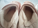 俞兆林棉拖鞋男女居家用外穿包跟羽绒布保暖棉鞋 YG001 实拍图