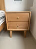 源氏木语实木床头柜现代简约山毛榉床边小柜子北欧卧室原木色两抽床头柜 实拍图