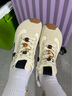 莎莱茜（SALAXI）2025秋冬新品时尚休闲鞋轻便户外情侣复古德训运动低帮板鞋男女款 白色 37 【女款】 实拍图