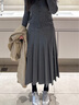 优衣库女装宽褶中裙/半身裙裙子25秋冬新款479916 08 深灰色 S /155/64A 实拍图