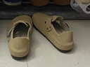 东园物作真皮休闲日系外穿舒适百搭真皮软木男女款圆头平底防滑全包勃肯鞋 深卡其 37 【偏大一码】 实拍图
