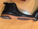德赛（Desai）高帮男士切尔西靴头层牛皮英伦风复古马丁靴商务休闲潮流男鞋 黑色 43码  实拍图
