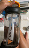 富光大容量塑料水杯子运动水壶吸管杯学生便携太空杯夏2000ML黑 实拍图