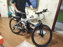 凤凰（Phoenix）可折叠山地车自行车成人男女新款式学生12到18岁变速越野软尾单车 辐条轮/双避震【密封全轴承】钢架肖灰 26寸-24速【身高158-188cm】 实拍图
