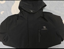 骆驼（CAMEL）三防冲锋衣户外登山服防风防水防污三合一运动外套 AD12263514X抓绒内胆幻影黑男女 XL 实拍图