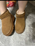 热风（Hotwind）加绒加厚雪地靴女冬季女鞋舒适保暖棉鞋时尚休闲靴 棕色W4801 37 实拍图