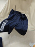 阿迪达斯短裤男夏季透气薄款宽松休闲运动梭织五分裤 黑/白 1CS-BW  XL  实拍图
