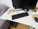 甄严选电脑桌台式电竞桌椅套装组合桌子办公家用桌学习桌书房书桌写字桌 【白架+白碳纤纹面】单桌100*60 实拍图