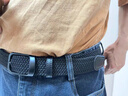 回力帆布腰带免打孔战术弹力腰带编织皮带裤带男女潮流松紧百搭裤腰带 实拍图