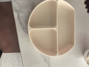 COOKSS 宝宝餐盘硅胶婴儿学吃饭分格儿童餐具辅食碗餐盘带吸盘 双拼绿 实拍图
