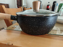 京东京造 小奶锅煮面汤锅 麦饭石色不粘锅雪平锅蒸煮辅食锅 带盖20cm 实拍图