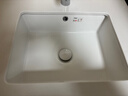 FOAO 德国大容量平底台下盆卫生间方形洗脸盆石下盆陶瓷嵌入式洗手盆 20寸单盆（500*400*185） 实拍图
