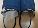 回力日系柔软情侣棉拖秋冬家居室内保暖棉鞋男款HL0006蓝色44-45码 实拍图