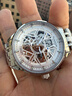 冠琴（GUANQIN）手表男士机械表雕花系列全自动镂空夜光防水商务瑞士品质国潮腕表 钢带银色白面 实拍图