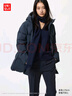 优衣库女装无缝羽绒大衣/外套夹克481137 69 藏青色 XL /165/92A 实拍图