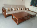 小木窝（XIAOMUWO）沙发 实木沙发客厅小户型现代中式沙发简约贵妃转角沙发床组合 四人位+贵妃榻+茶几 实拍图