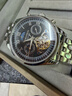 冠琴（GUANQIN）手表男机械表全自动镂空飞轮瑞士品质防水夜光皮带男士双日历手表 名匠-本色黑面 实拍图