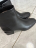 莱尔斯丹[奶油可可]小方头拉链粗跟瘦瘦靴女靴女鞋44906 黑色BKK 40 实拍图
