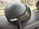 青霄 安全头盔 标准款 新国标 3C认证 抗冲击包裹式防护 电男动女四季车骑通用 黑色防晒镜片 实拍图