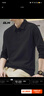 GLM长袖t恤男春秋季翻领长袖polo衫男简约运动上衣打底衫男装黑色XL 实拍图